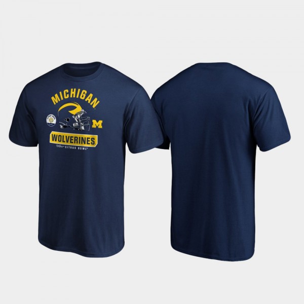 University of Michigan Men's T-Shirt Navy Official Spike 2020 Citrus Bowl Bound